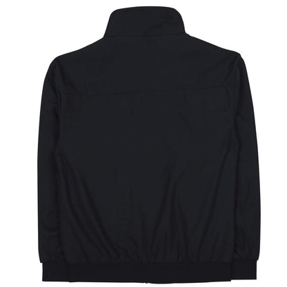 Mens Solid Stand Collar Jacket Black