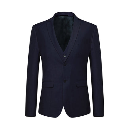 3-Piece Casual Two Button Suit Slim Fit Suit Navy