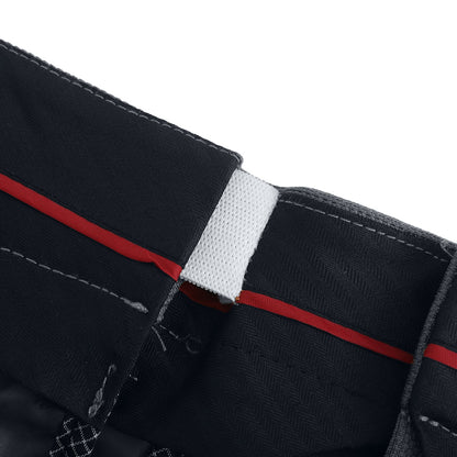 Mens Slim Solid Trousers Dress Pants Dark Grey