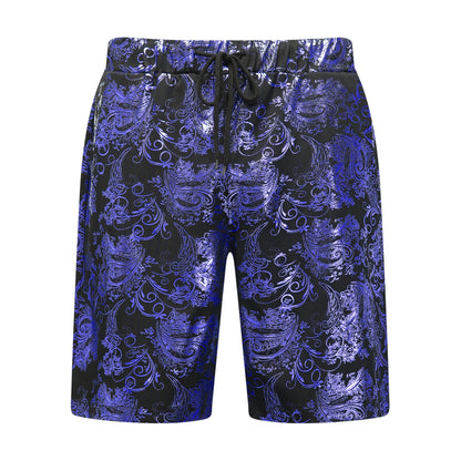 2-teiliger Sommeranzug im Hawaii-Print-Stil für Herren, Weiß