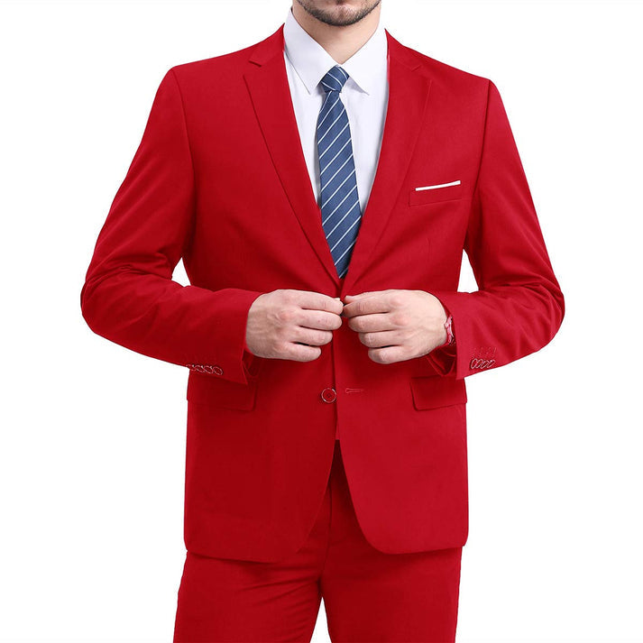 Classic Red Blazer Two Buttons Blazer