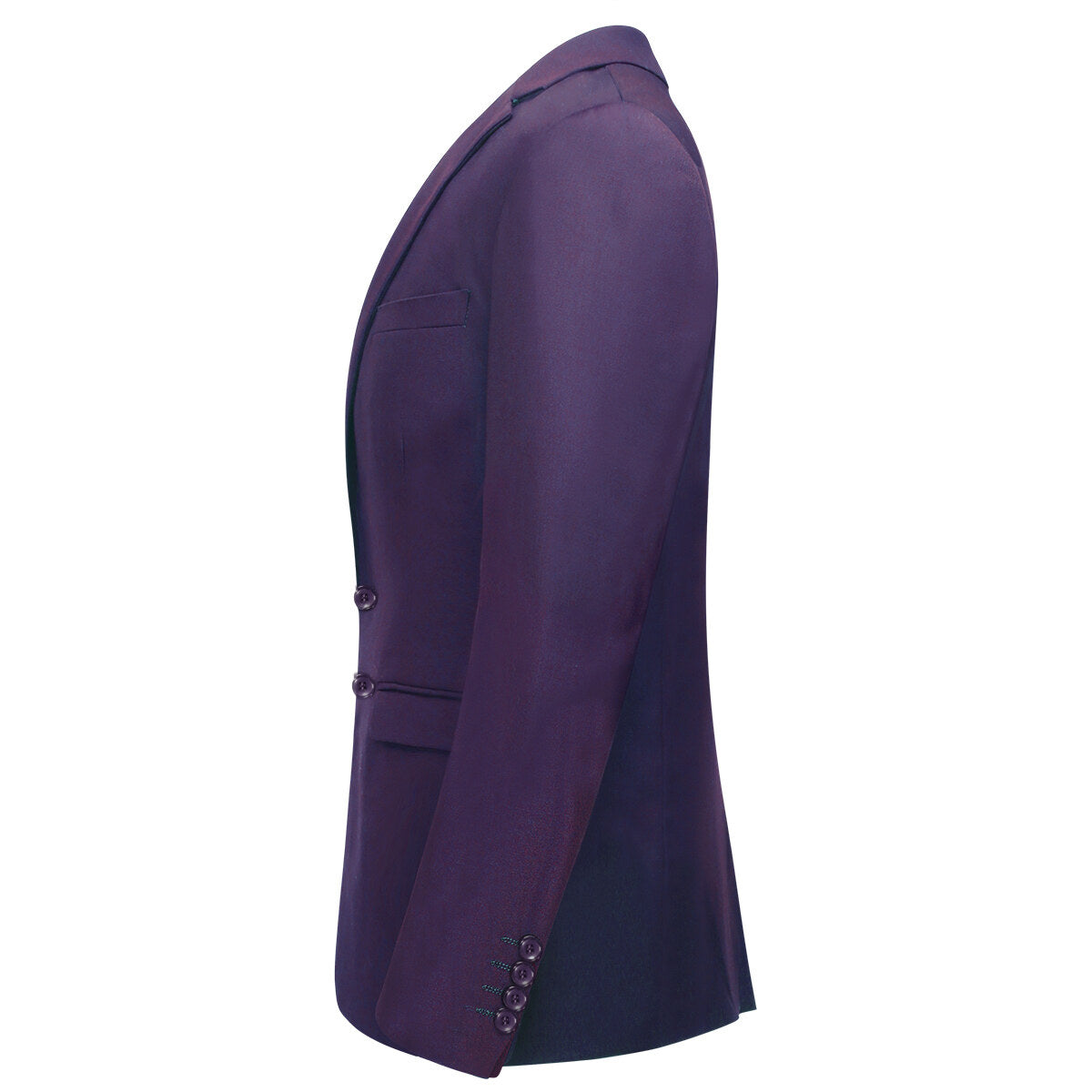 Mens 2-Piece Slim Fit Two Button Purple Suit