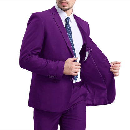 Classic Purple Blazer Two Buttons Blazer