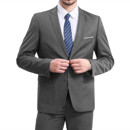 Classic Grey Blazer Two Buttons Blazer