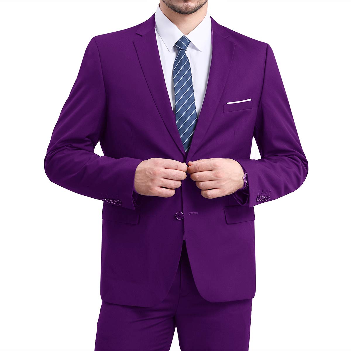 Classic Purple Blazer Two Buttons Blazer