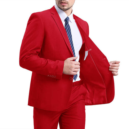 Classic Red Blazer Two Buttons Blazer