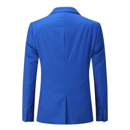 Mens 3 Piece Dress Suit Formal Casual Tux Vest Trousers Blue