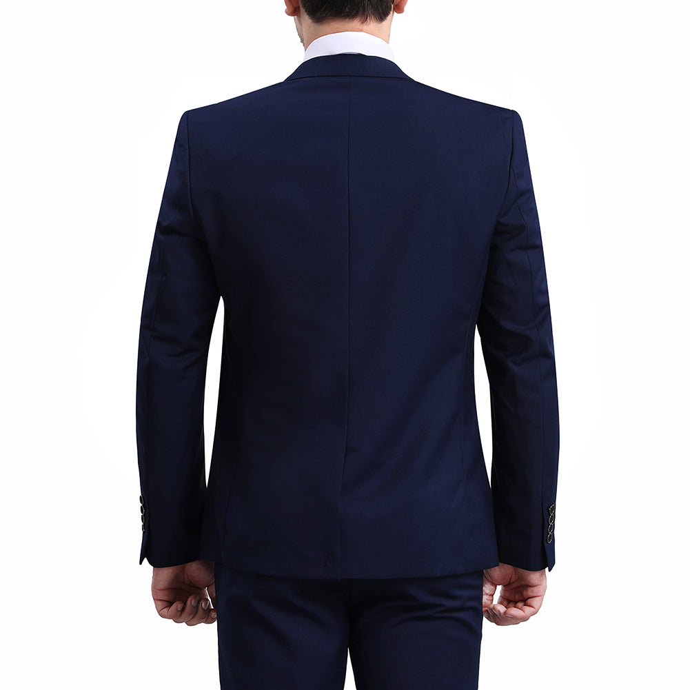 Klassischer blauer Blazer mit zwei Knöpfen