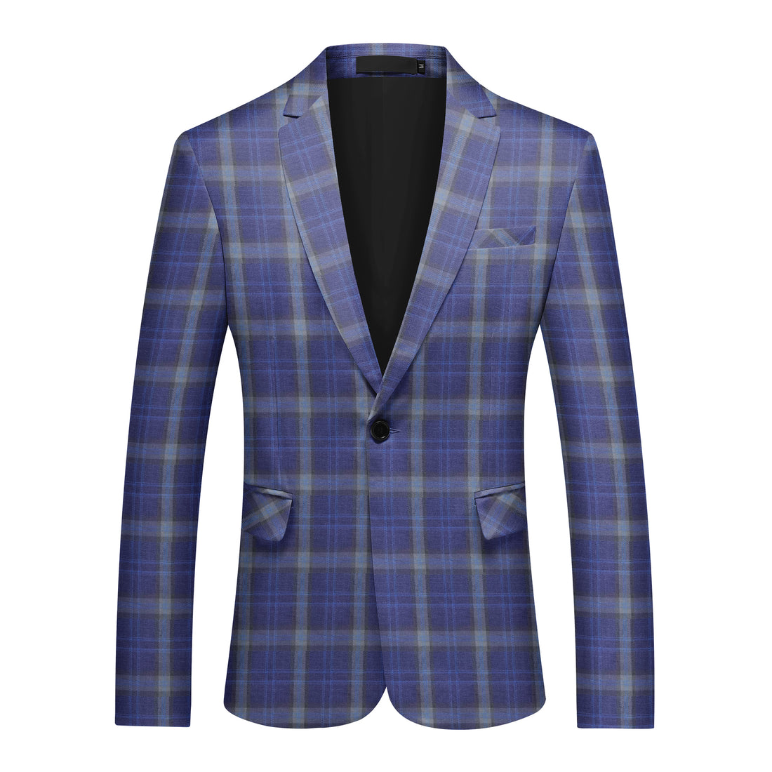 Einreihiger Blazer mit einem Knopf und Karomuster für Herren in Rosa