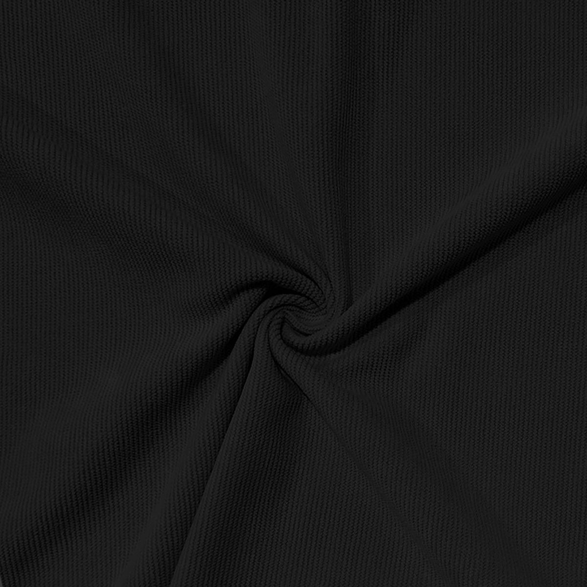 Herren Polo Cord Kurzarm Sommer T-Shirt Schwarz