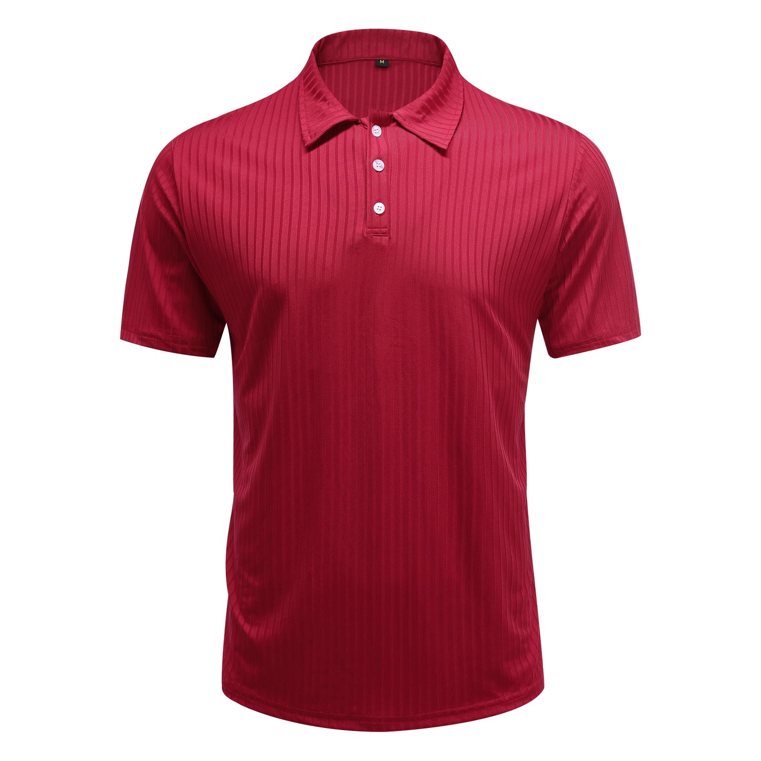 Herren Poloshirt mit Streifenmuster, kurzärmelig, Weiß
