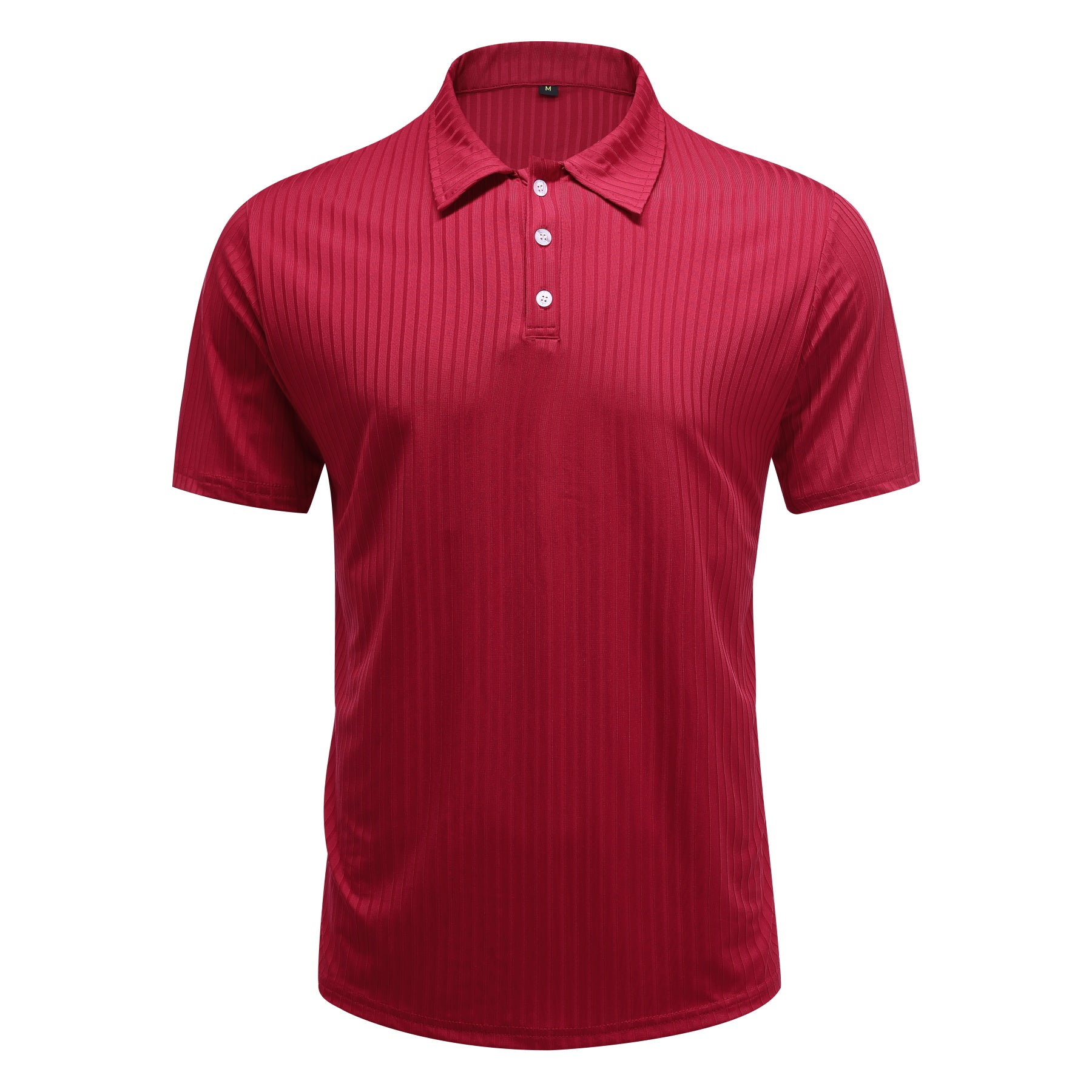 Herren Poloshirt mit Streifenmuster, kurzärmelig, Weiß