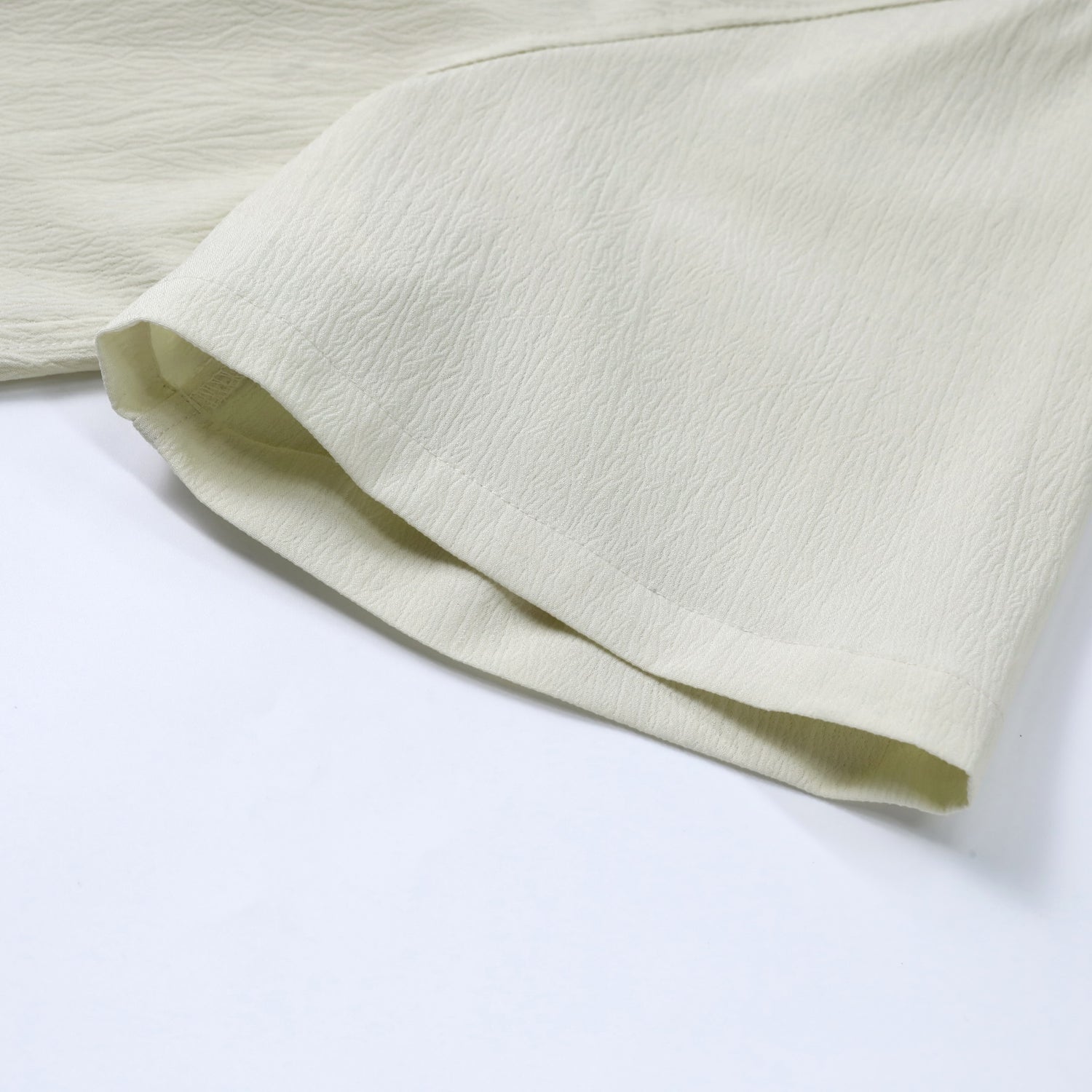 Herren Kurzarm Sommerhemd Regular Fit Leinenhemd Business Beige