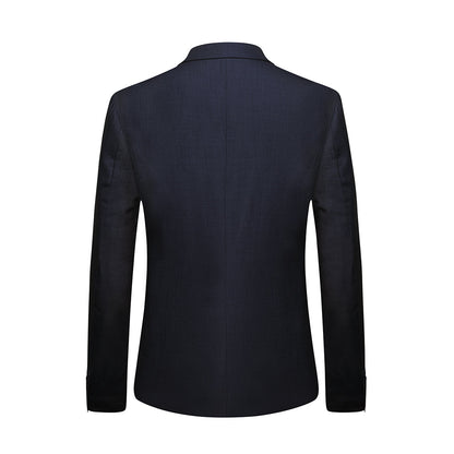 3-Piece Casual Two Button Suit Slim Fit Suit Navy