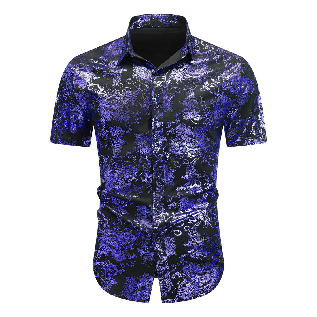 2-teiliger Sommeranzug im Hawaii-Print-Stil für Herren, Weiß