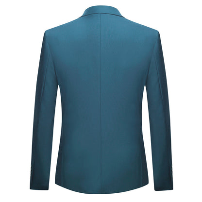 Ozeanblauer Slim Fit Business Casual Blazer 
