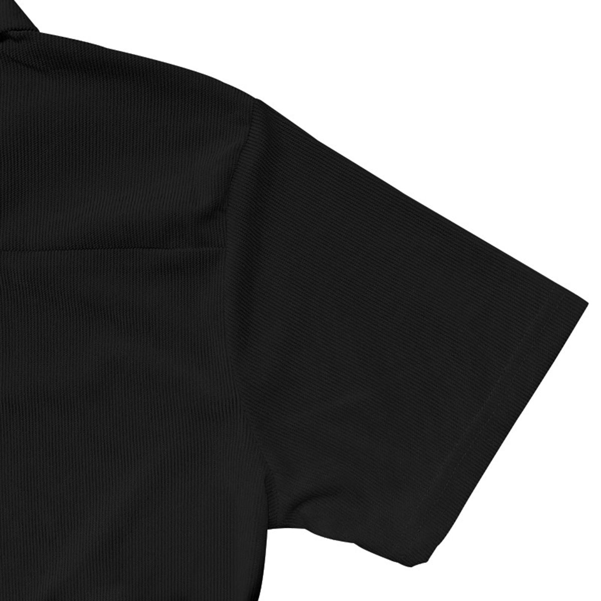 Herren Polo Cord Kurzarm Sommer T-Shirt Schwarz