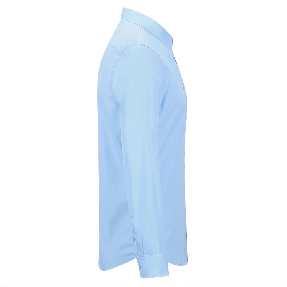 Slim Fit Turn-Down Collar Shirt Light Blue