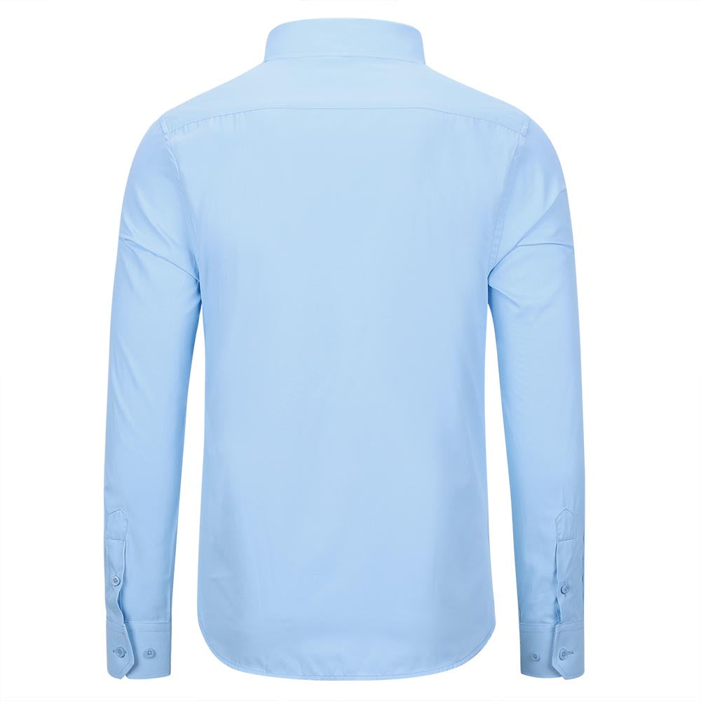 Slim Fit Turn-Down Collar Shirt Light Blue