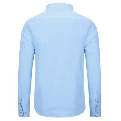 Slim Fit Turn-Down Collar Shirt Light Blue