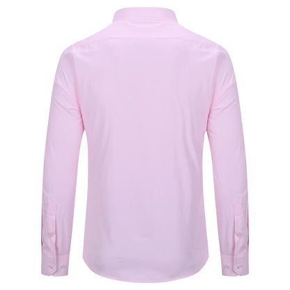 Slim Fit Turn-Down Collar Shirt Pink