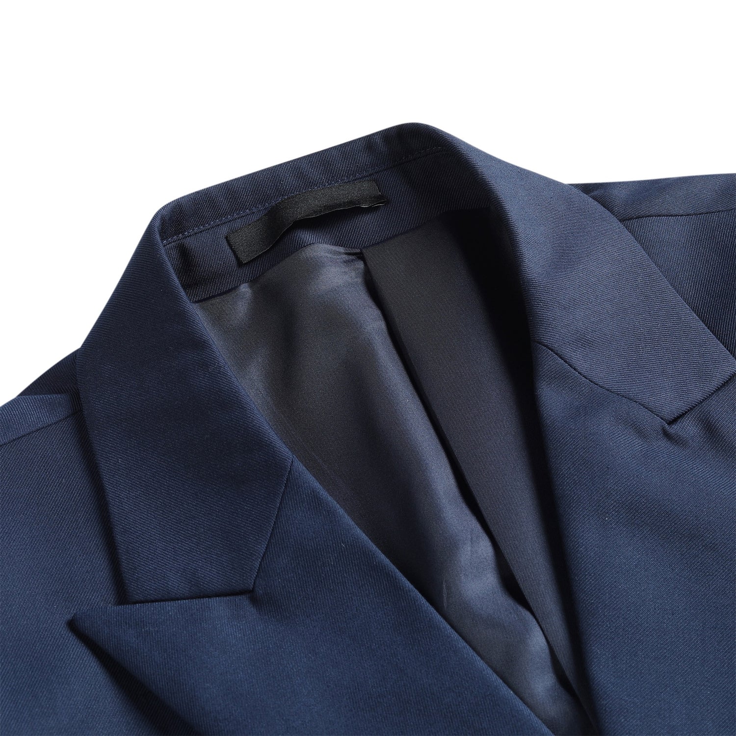2-Piece Double Breasted Solid Color Navy Suit