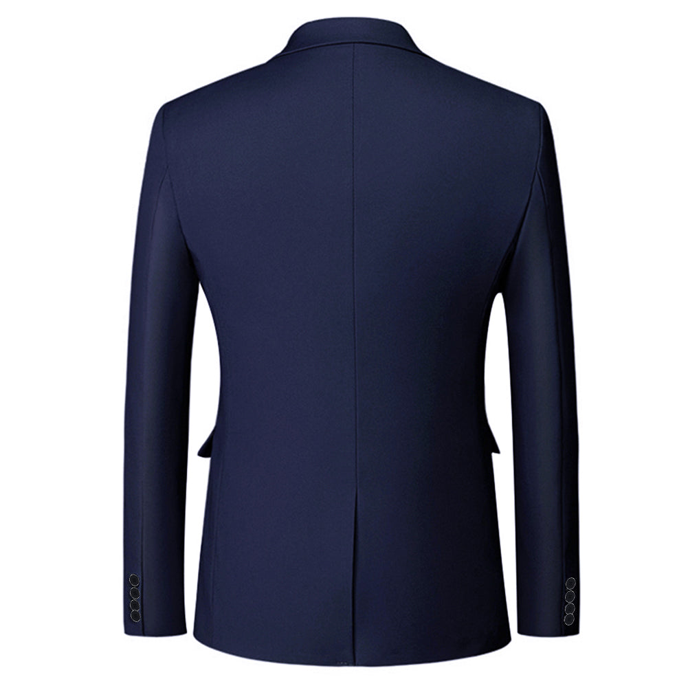 Klassischer blauer Blazer mit zwei Knöpfen