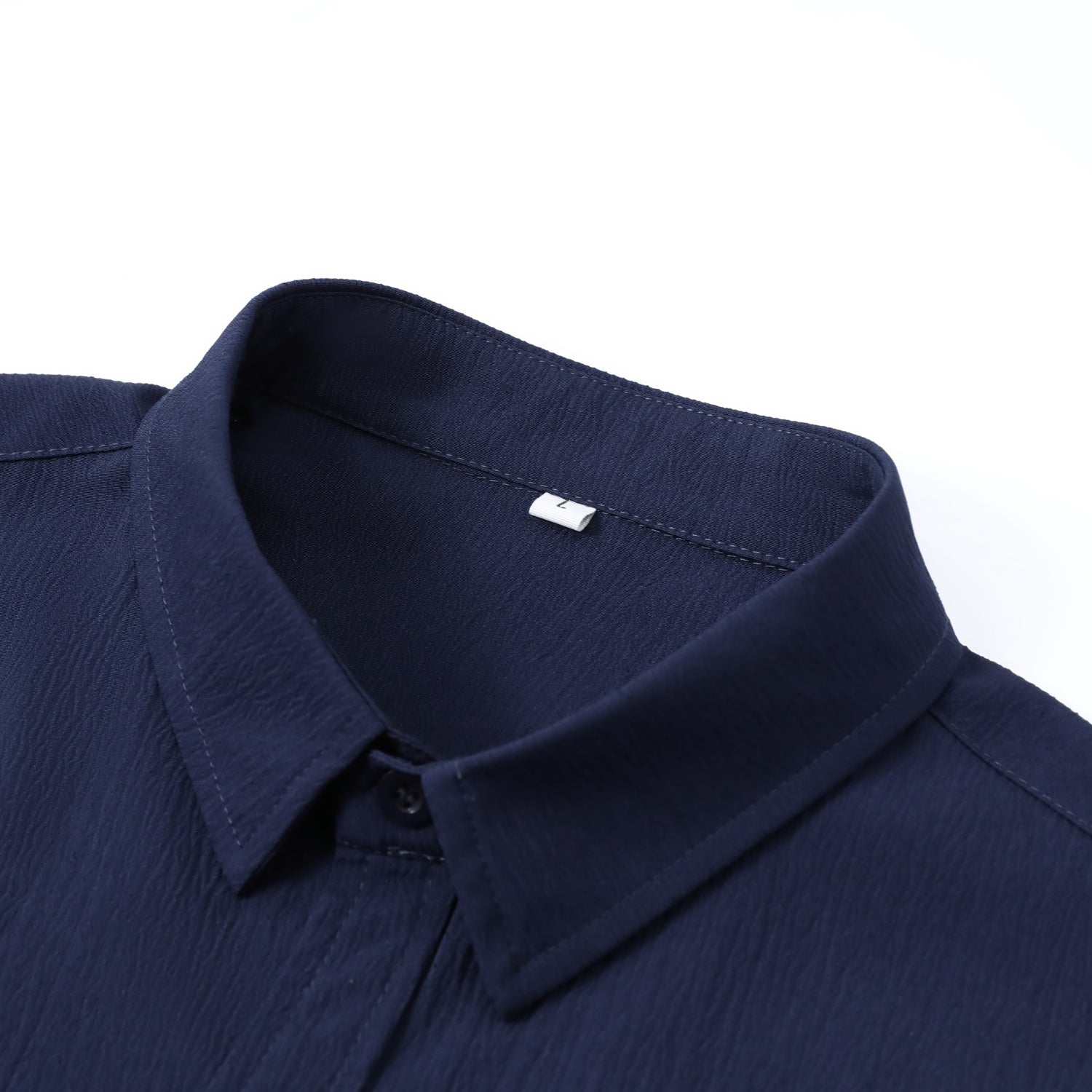 Herren Kurzarm Sommerhemd Regular Fit Leinenhemd Business Blau