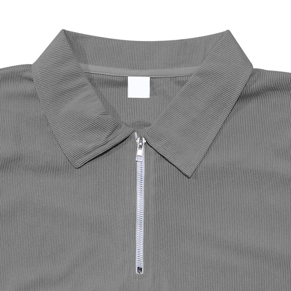 Herren Polo Cord Kurzarm Sommer T-Shirt Grau