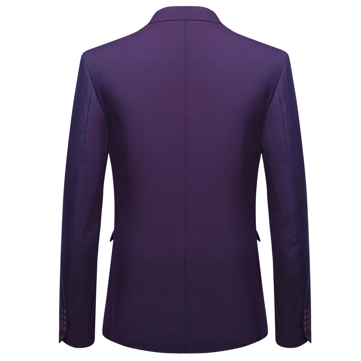 Mens 2-Piece Slim Fit Two Button Purple Suit
