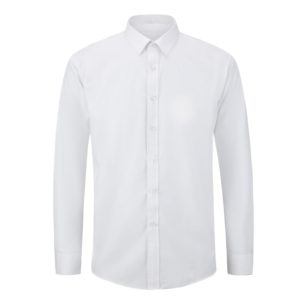 Slim Fit Hemd mit Umlegekragen Weiß