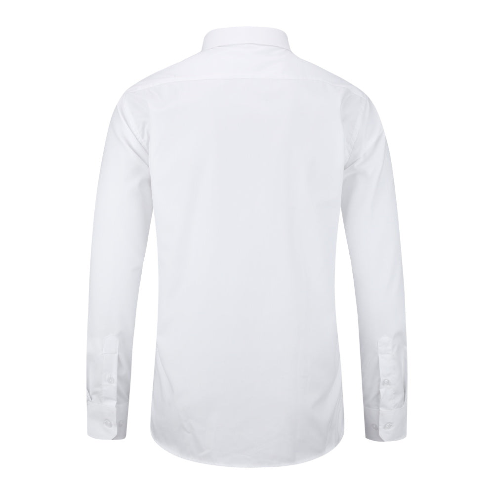 Slim Fit Hemd mit Umlegekragen Weiß