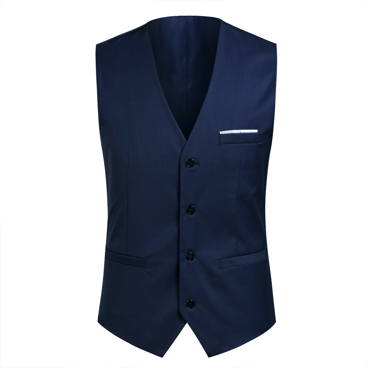 Slim Fit Peaked Lapel Navy Suit