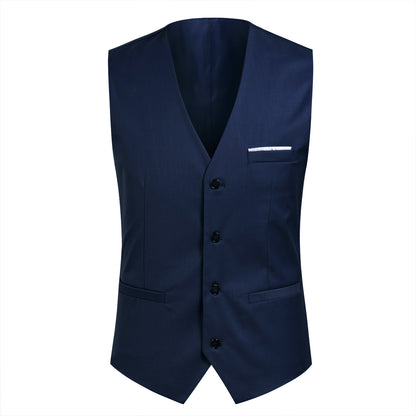 Slim Fit Peaked Lapel Navy Suit