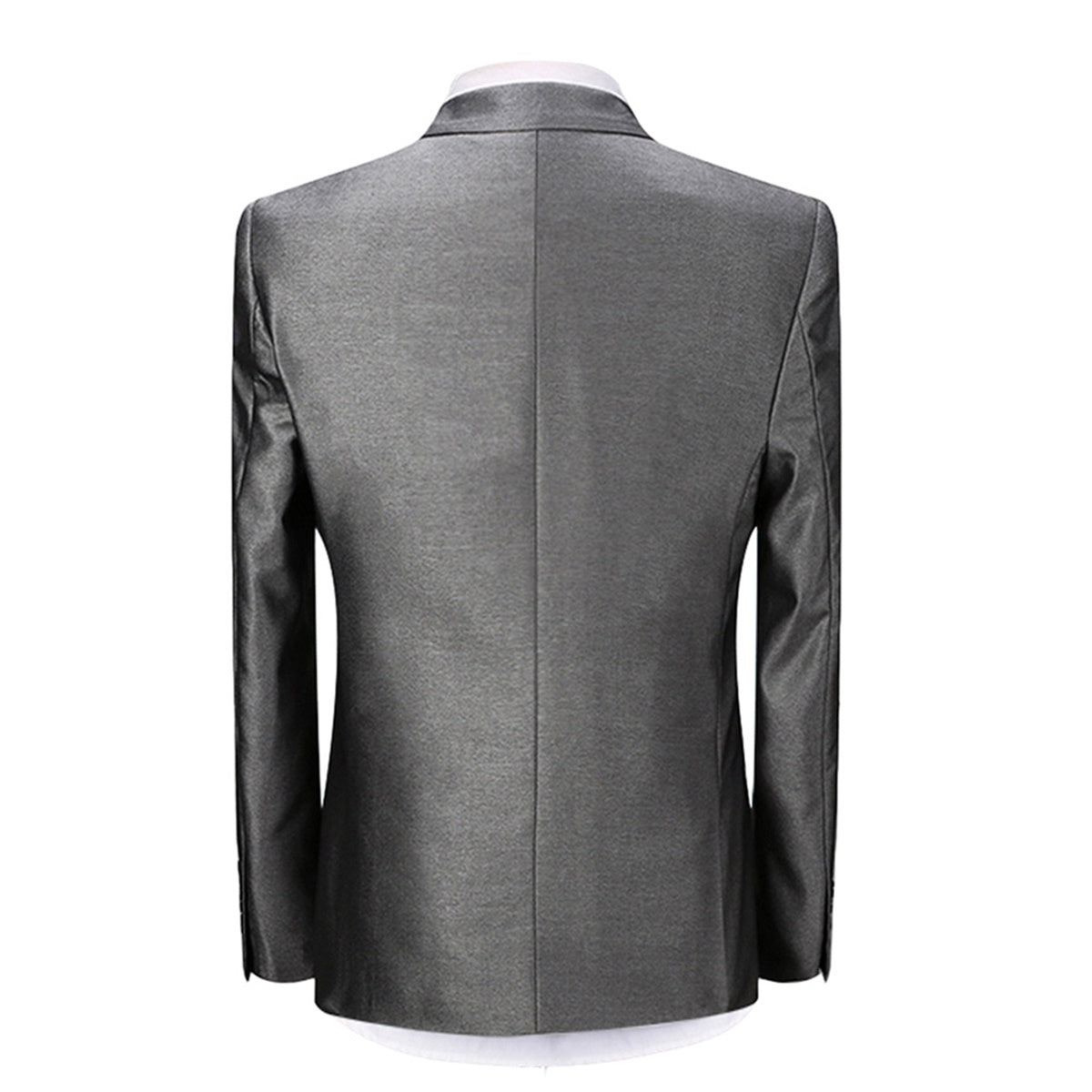 3-Piece Two Button Slim Fit Silver Grey Suit