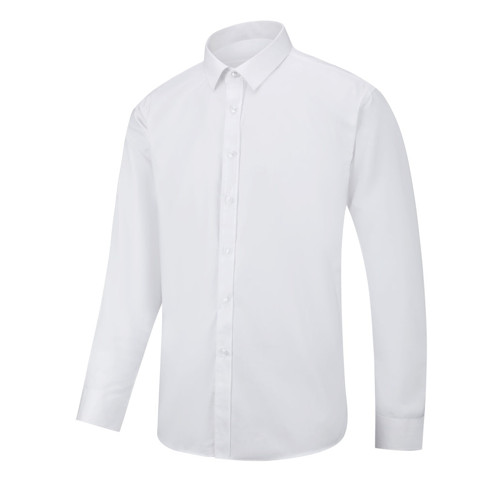 Slim Fit Hemd mit Umlegekragen Weiß