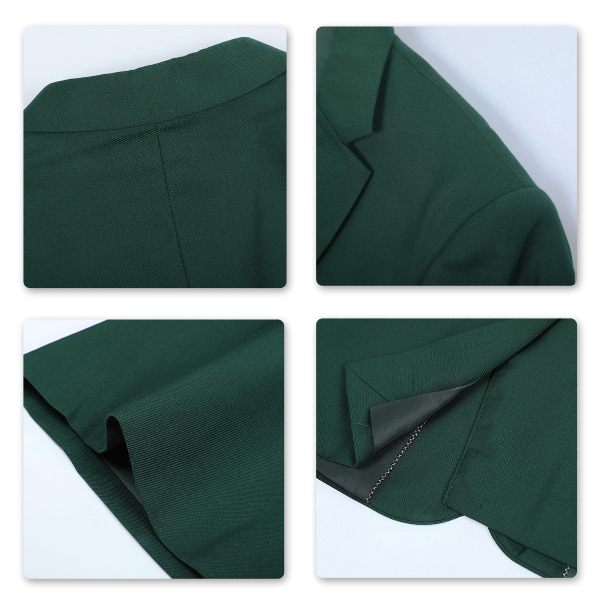 Dark Green 2-Piece Slim Fit Minimalist Suit