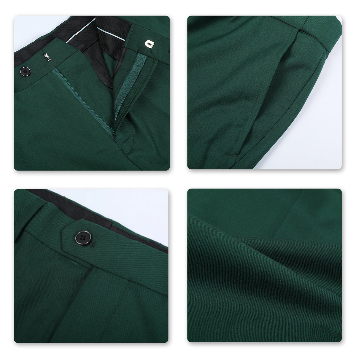 Dark Green 2-Piece Slim Fit Minimalist Suit