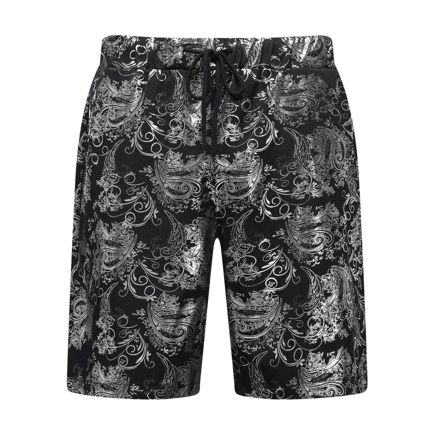 2-teiliger Sommeranzug im Hawaii-Print-Stil für Herren, Weiß