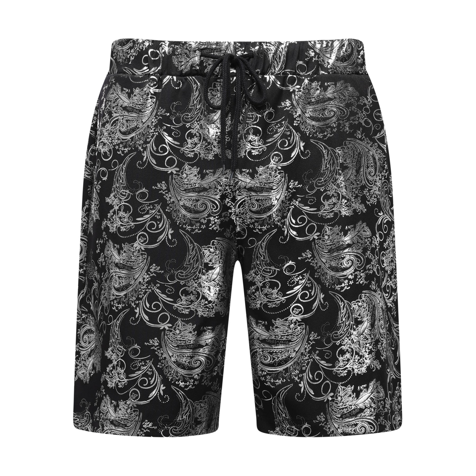 2-teiliger Sommeranzug im Hawaii-Print-Stil für Herren, Weiß