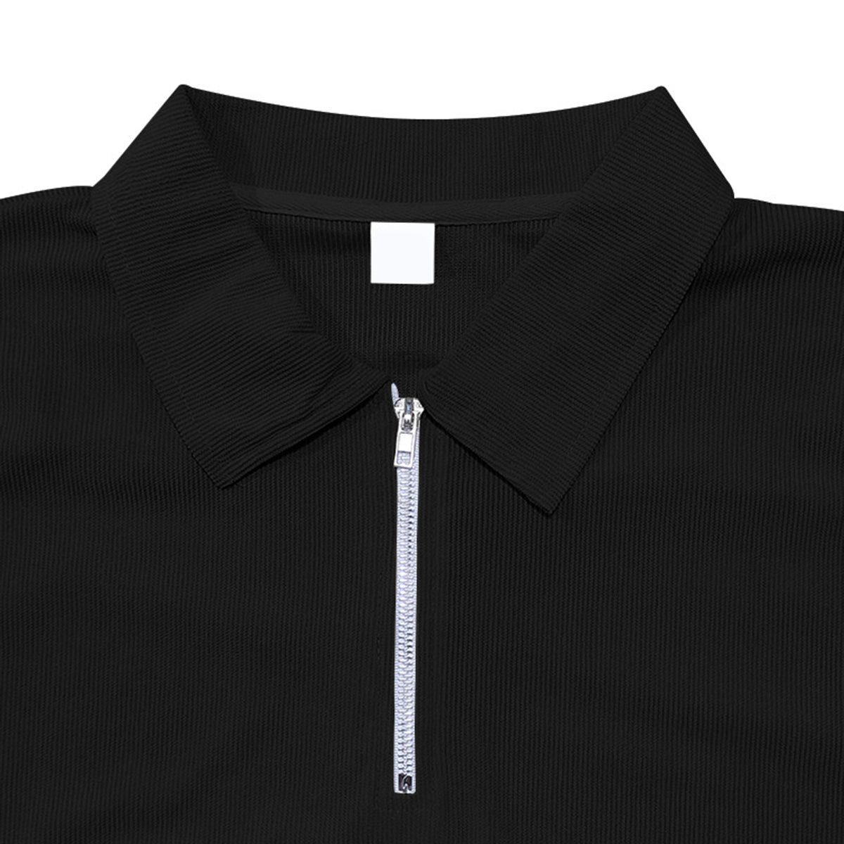 Herren Polo Cord Kurzarm Sommer T-Shirt Schwarz