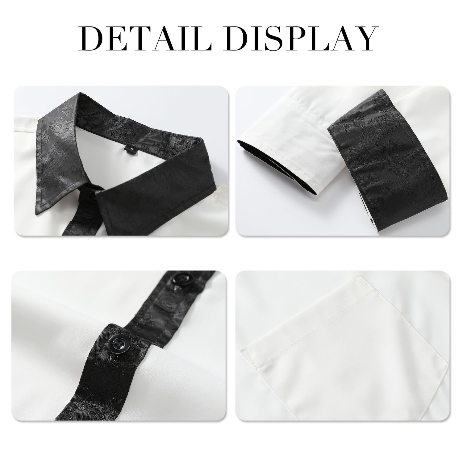 Slim Fit Hemd mit Umlegekragen Weiß