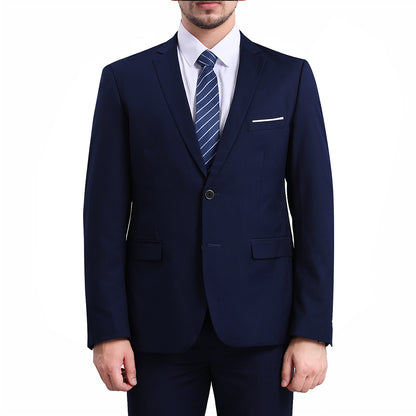 Klassischer blauer Blazer mit zwei Knöpfen