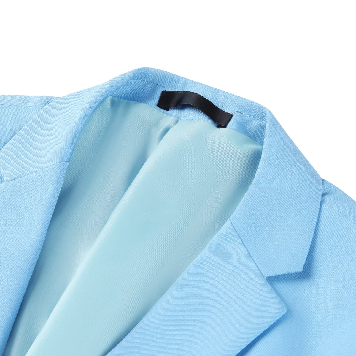 Mens 2-Piece Slim Fit Two Button Sky Blue Suit