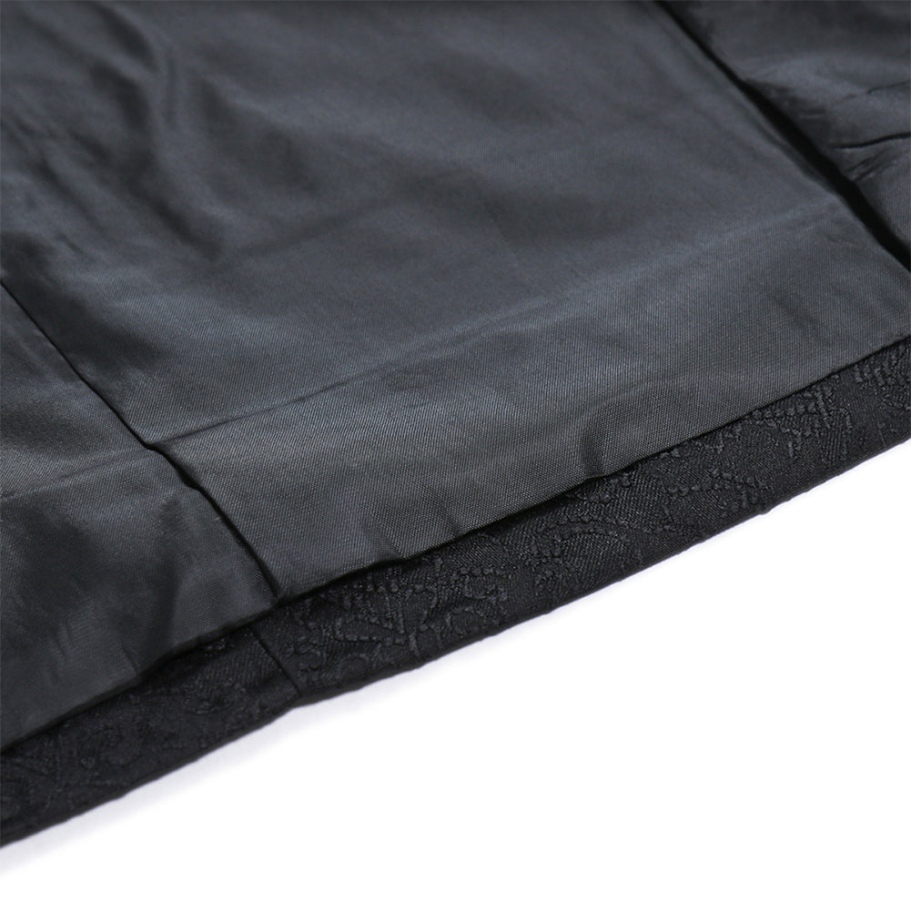 2-Piece Set Slim Fit Print Dress Suit Black