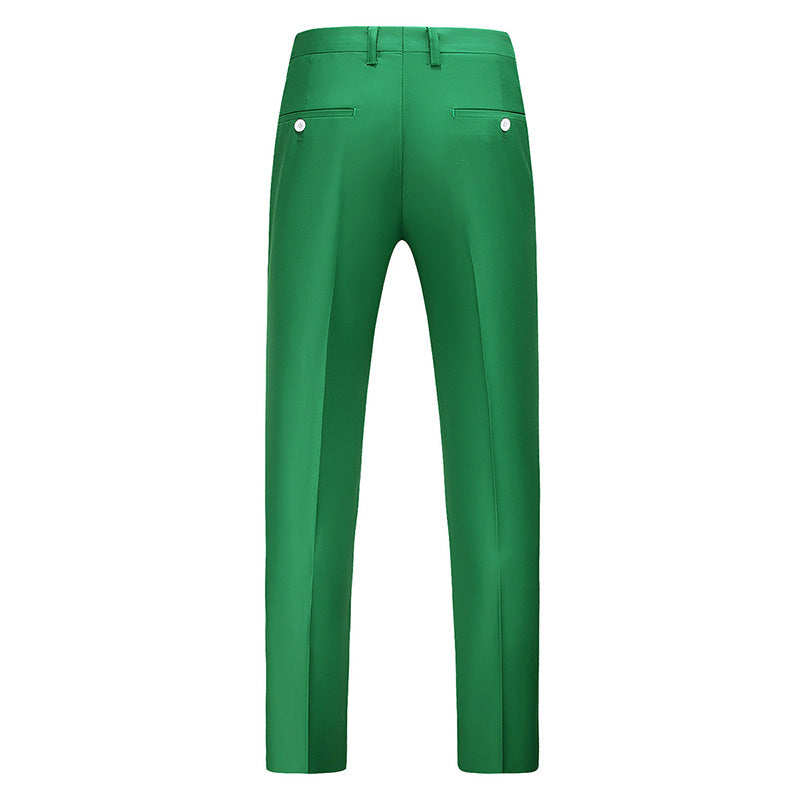 Green Modern Fit Straight Leg Classic Pants