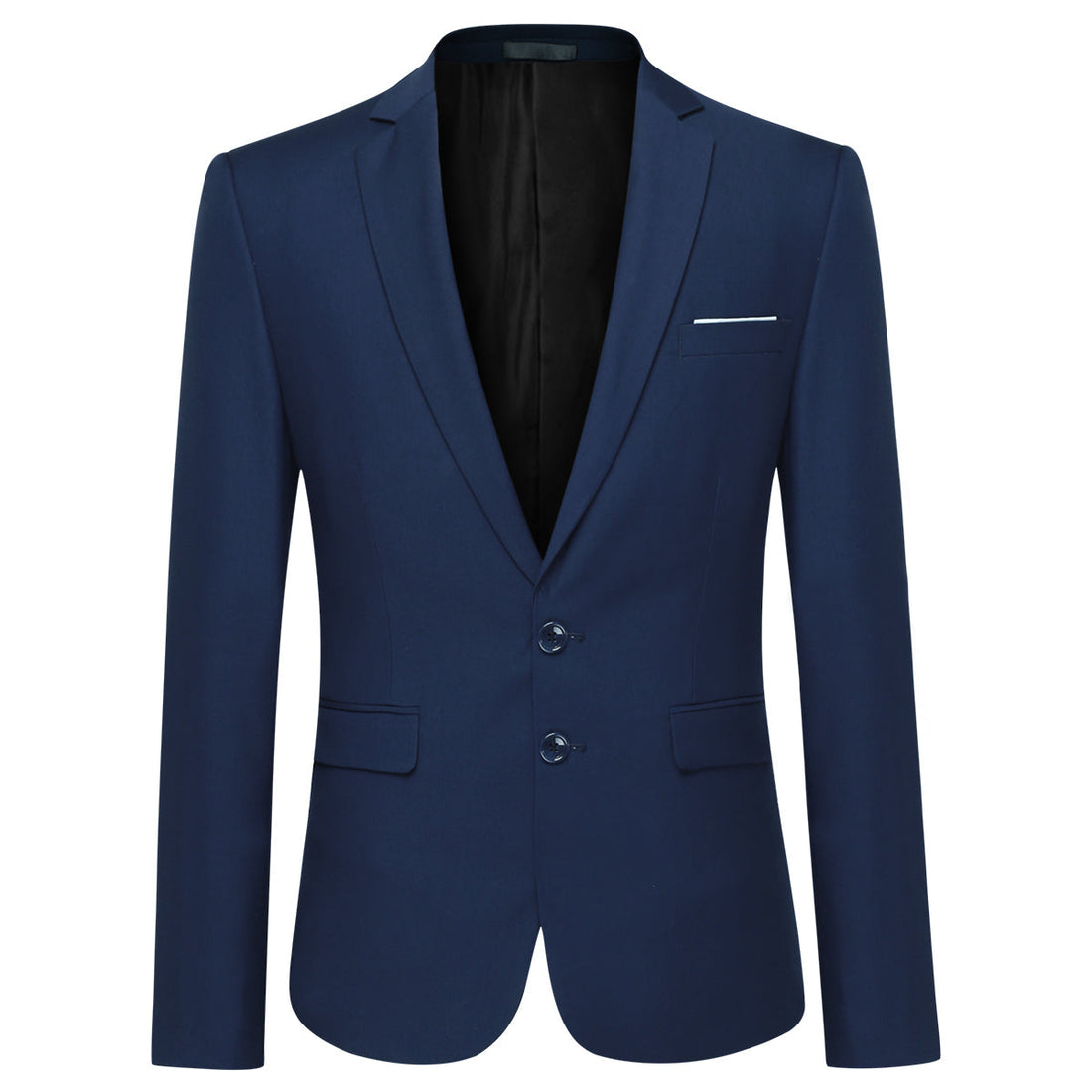 Mens 2-Piece Slim Fit Two Button Navy Suit