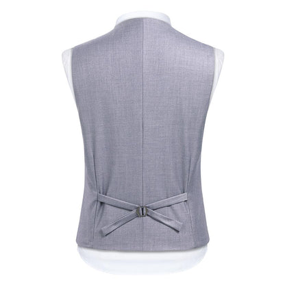 3-Piece Slim Fit One Button Fashion Gray Suit