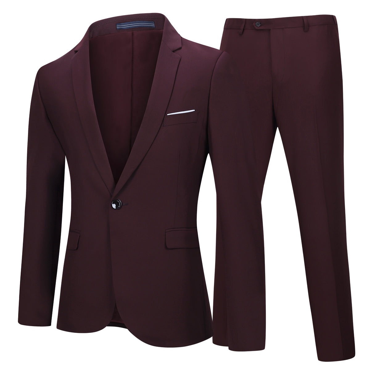 Two Piece Brick-Red Suit One Button Suit – AlltheMen