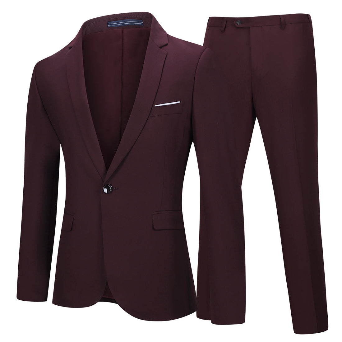 Two Piece Brick-Red Suit One Button Suit